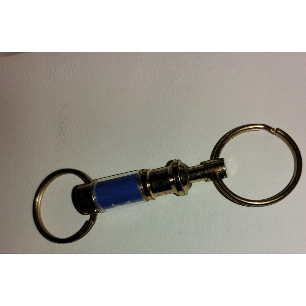 Vtg Pull-apart Keychain separator Correctional Peace Officers CPO Foundation blu - Picture 2 of 2